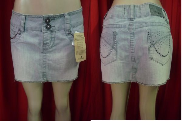 mini saia jeans clara